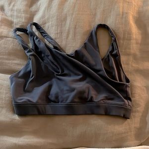 alo yoga charcoal gray sport bra!